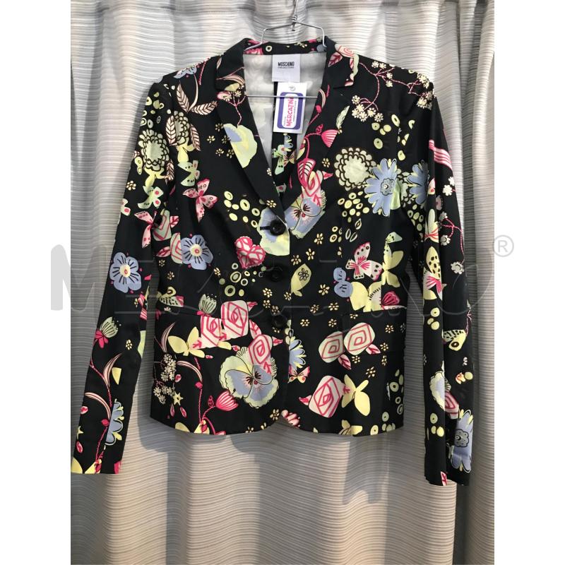 GIACCA DONNA NERA MOSCHINO FIORI COTONE | Mercatino dell'Usato Faenza 1