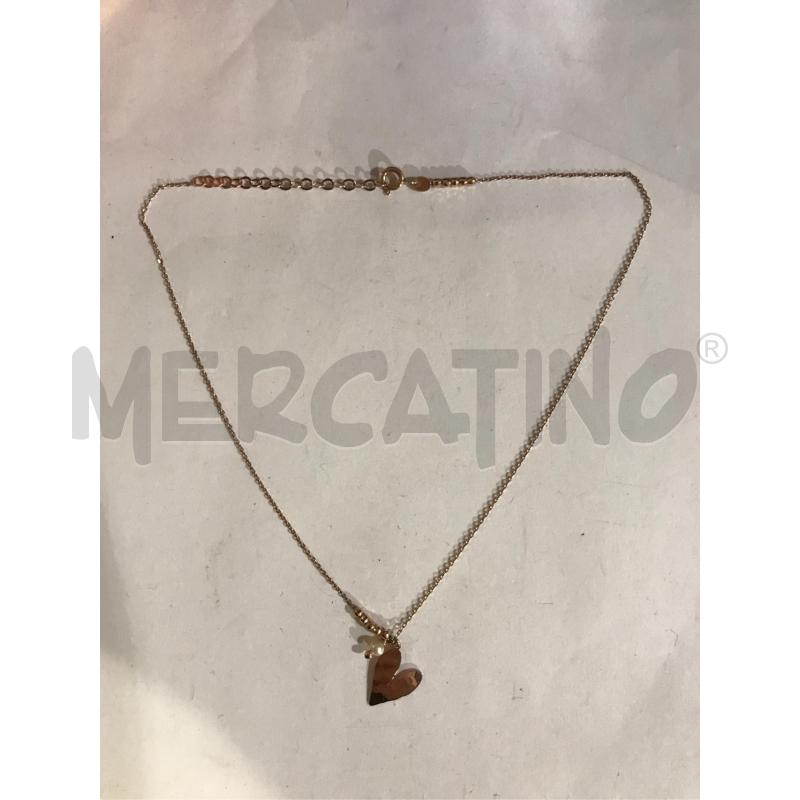 GIROCOLLO ARG.925 CIONDOLO CUORE DORATO | Mercatino dell'Usato Faenza 1