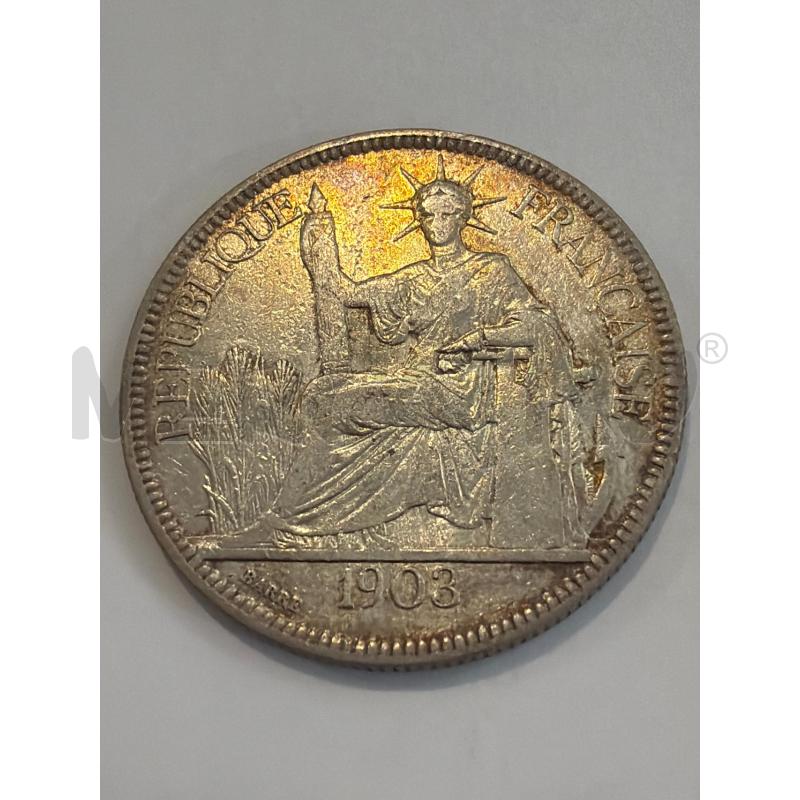 INDOCINA FRANCESE - PIASTRE DE COMMERCE - 1903  - ARGENTO | Mercatino dell'Usato Faenza 1
