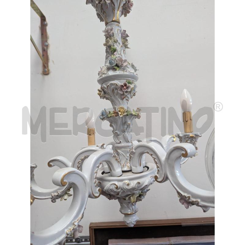 LAMPADARIO BRACCI DECORO ROSELLINE  | Mercatino dell'Usato Faenza 2