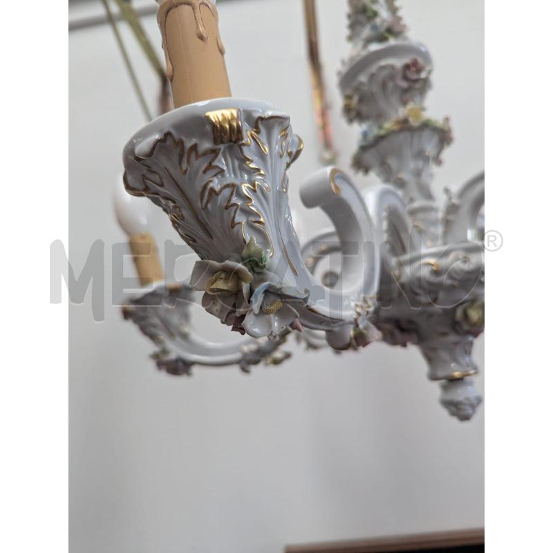 LAMPADARIO BRACCI DECORO ROSELLINE  | Mercatino dell'Usato Faenza 5