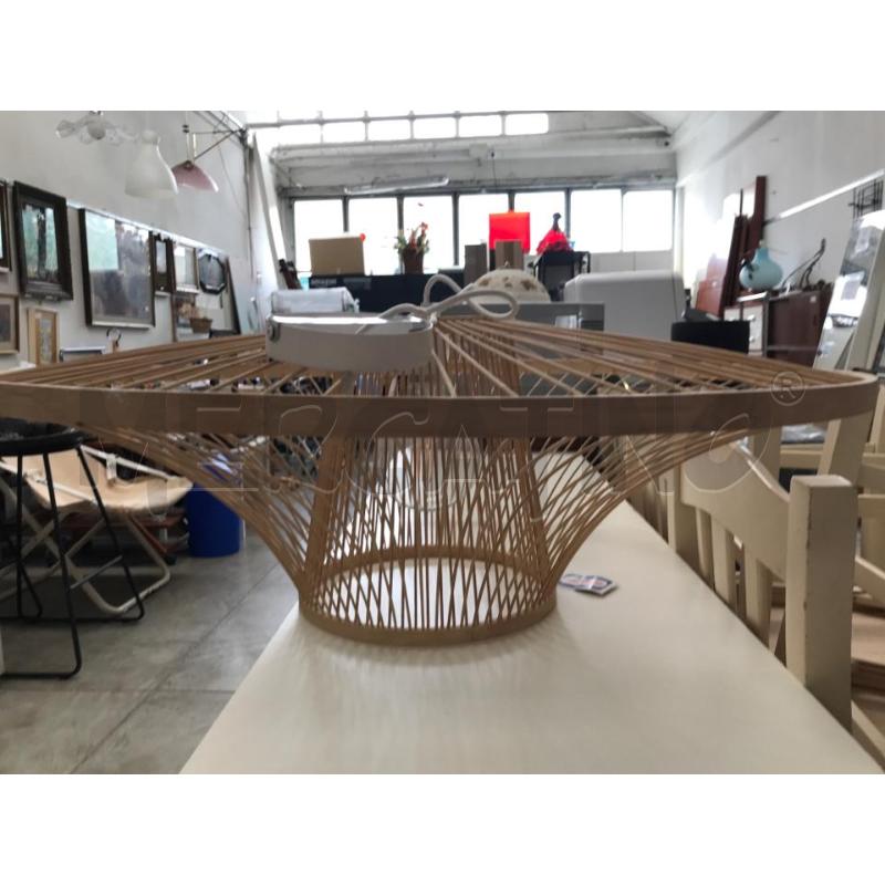 LAMPADARIO MAISON DU MONDE TONDO LEGNO DESIGN | Mercatino dell'Usato Faenza 1