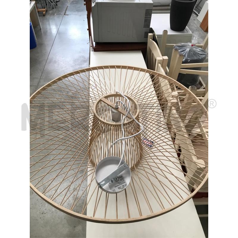 LAMPADARIO MAISON DU MONDE TONDO LEGNO DESIGN | Mercatino dell'Usato Faenza 3