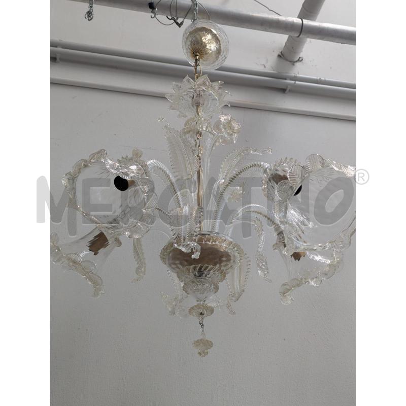 LAMPADARIO VETRO SOFFIATO FIORI IN STILE | Mercatino dell'Usato Faenza 1