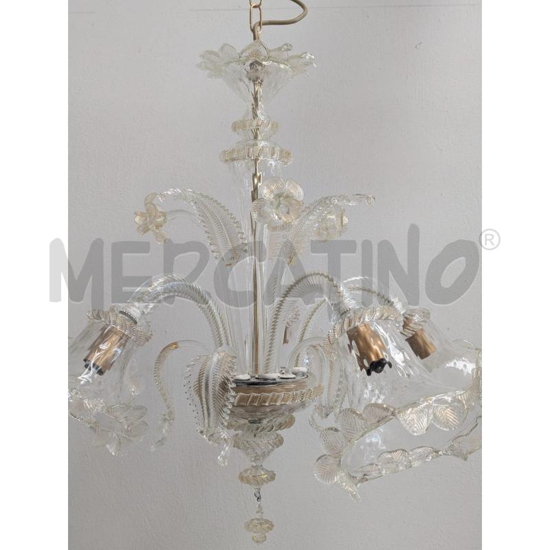 LAMPADARIO VETRO SOFFIATO FIORI IN STILE | Mercatino dell'Usato Faenza 2