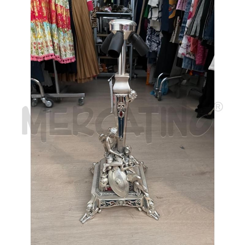 LAMPADA BAROCCA SCOLPITA ARGENTATA DA TAVOLO | Mercatino dell'Usato Faenza 1
