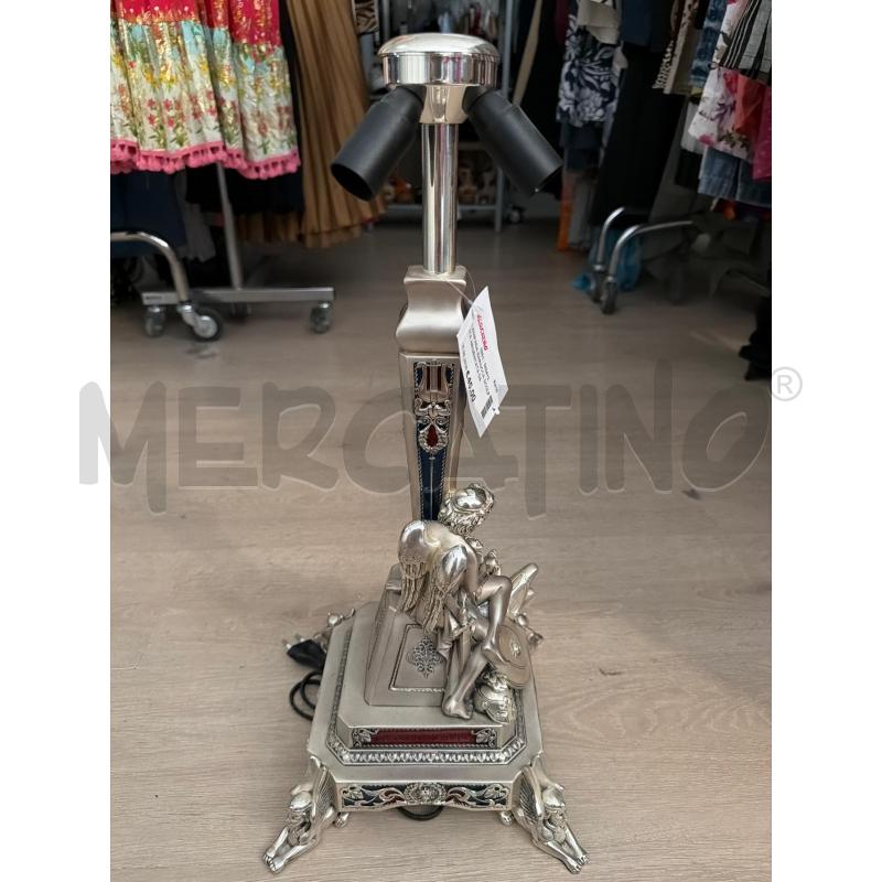 LAMPADA BAROCCA SCOLPITA ARGENTATA DA TAVOLO | Mercatino dell'Usato Faenza 3