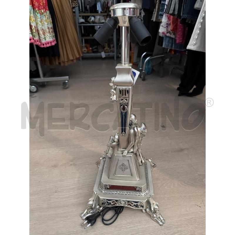 LAMPADA BAROCCA SCOLPITA ARGENTATA DA TAVOLO | Mercatino dell'Usato Faenza 4