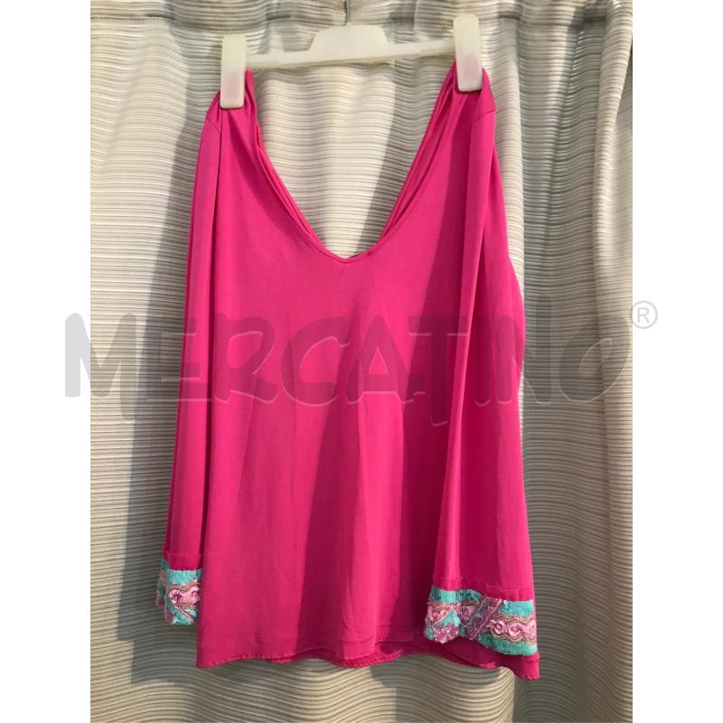 MAGLIA DONNA BLUMARINE FUXIA MAGLINO MANICA PAILETTE | Mercatino dell'Usato Faenza 4
