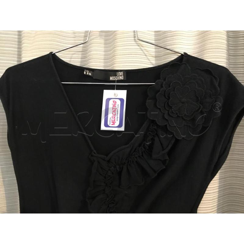 MAGLIA DONNA LOVE MOSCHINO FRAPPA FIORE NERO | Mercatino dell'Usato Faenza 2