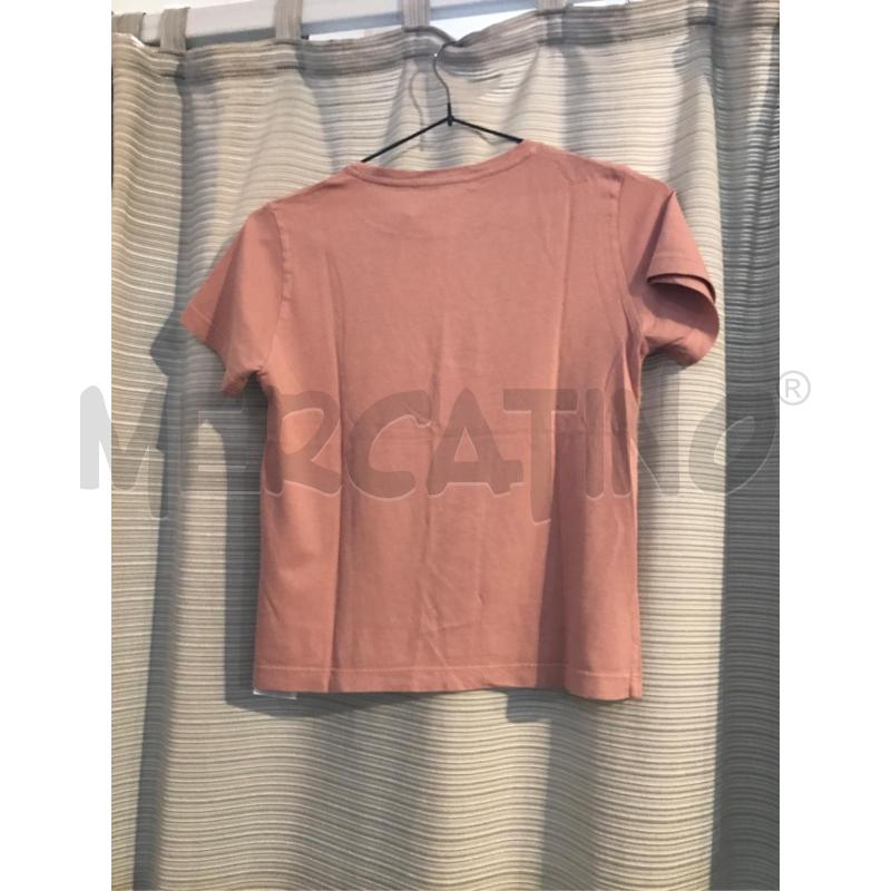 MAGLIETTA BAMBINA DONDUP ROSA SCRITTA ORO TG M | Mercatino dell'Usato Faenza 2