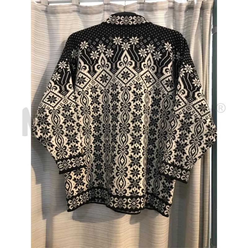 MAGLIONE CARDIGAN DONNA DALE OF NORWAY 100 LANA NERO BIANCO DISEGNI TG M VESTIBILITA XL | Mercatino dell'Usato Faenza 4