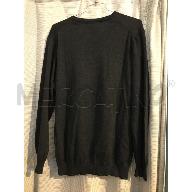 MAGLIONE UOMO BARBOUR GRIGIO SCURO 100 LANA MERINO XXL | Mercatino dell'Usato Faenza 3
