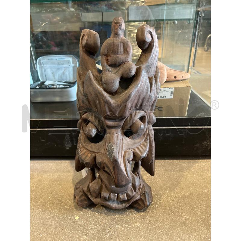 MASCHERA ETNICA CINA ORIENTALE COLLEZIONE ARREDO  | Mercatino dell'Usato Faenza 1