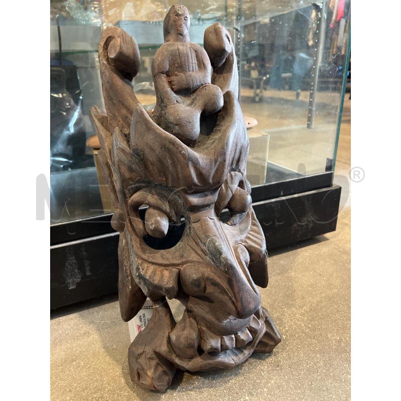 MASCHERA ETNICA CINA ORIENTALE COLLEZIONE ARREDO  | Mercatino dell'Usato Faenza 2