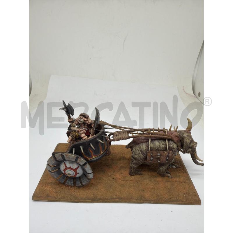 MINIATURA WARHAMMER CARRO MAMMUTH DIPINTO COLLEZIONE METALLO | Mercatino dell'Usato Faenza 1