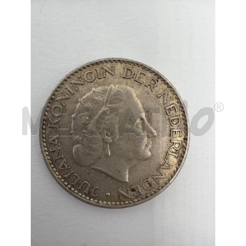MONETA 1 GULDEN 1958, OLANDA NEDERLAND JULIANA ARGENTO | Mercatino dell'Usato Faenza 1