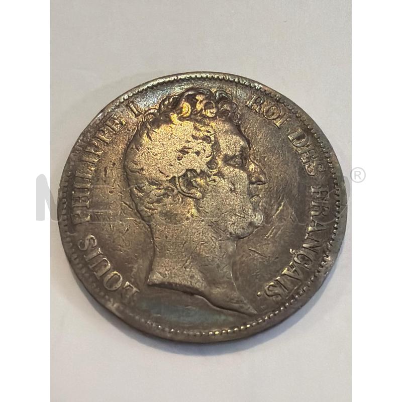 MONETA ARGENTO LOUIS PHILIPPE 1830-1848 - 5 FRANCHI 1830  | Mercatino dell'Usato Faenza 1