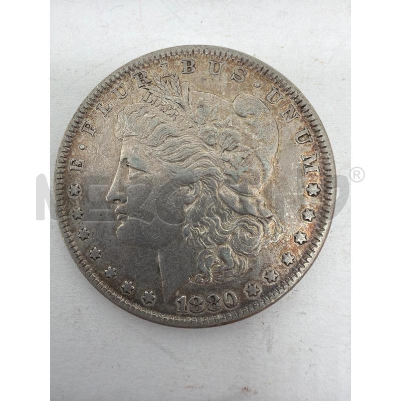 MONETA ARGENTO USA ONE DOLLAR MORGAN 1880 STATI UNITI  | Mercatino dell'Usato Faenza 1