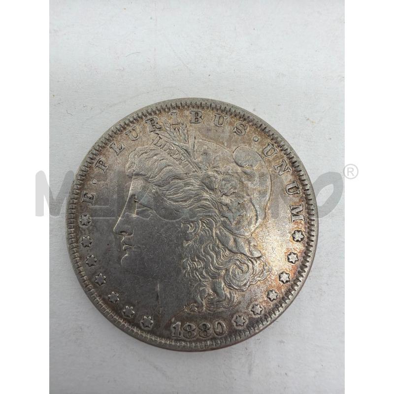 MONETA ARGENTO USA ONE DOLLAR MORGAN 1880 STATI UNITI  | Mercatino dell'Usato Faenza 3