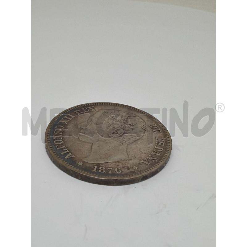 MONETA SPAGNA - 5 PESETAS 1876 - ALFONSO XII - ARGENTO | Mercatino dell'Usato Faenza 2