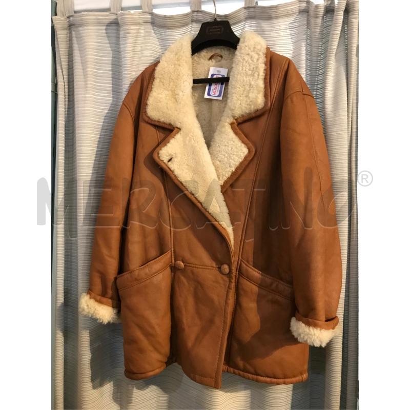 MONTONE DONNA MARRONE PELLE INTERNO BIANCO | Mercatino dell'Usato Faenza 1
