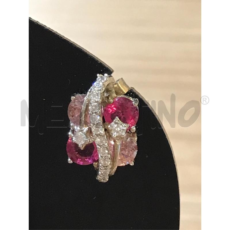 ORECCHINI ARG.925 ZIRCONI ROSA  | Mercatino dell'Usato Faenza 2