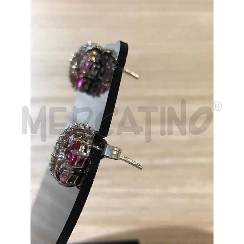 ORECCHINI ARG.925 ZIRCONI ROSA  | Mercatino dell'Usato Faenza 3