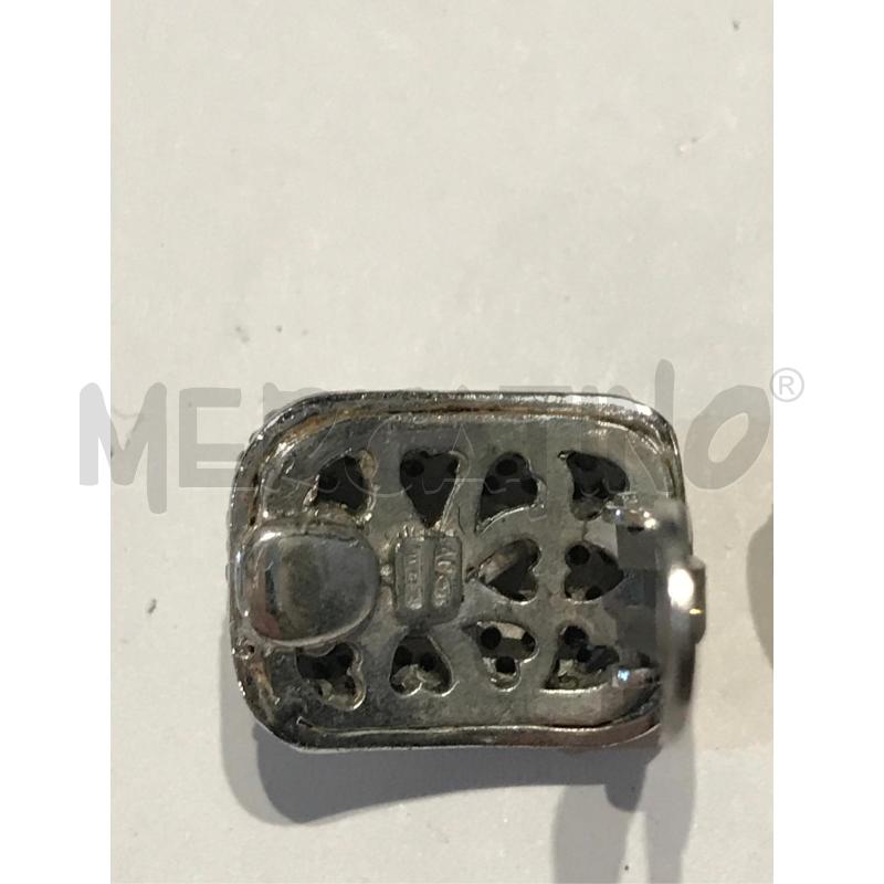 ORECCHINI CLIPS ARG.925 RETTANGOLO CUORE CIRCA 1X2 CM  | Mercatino dell'Usato Faenza 3