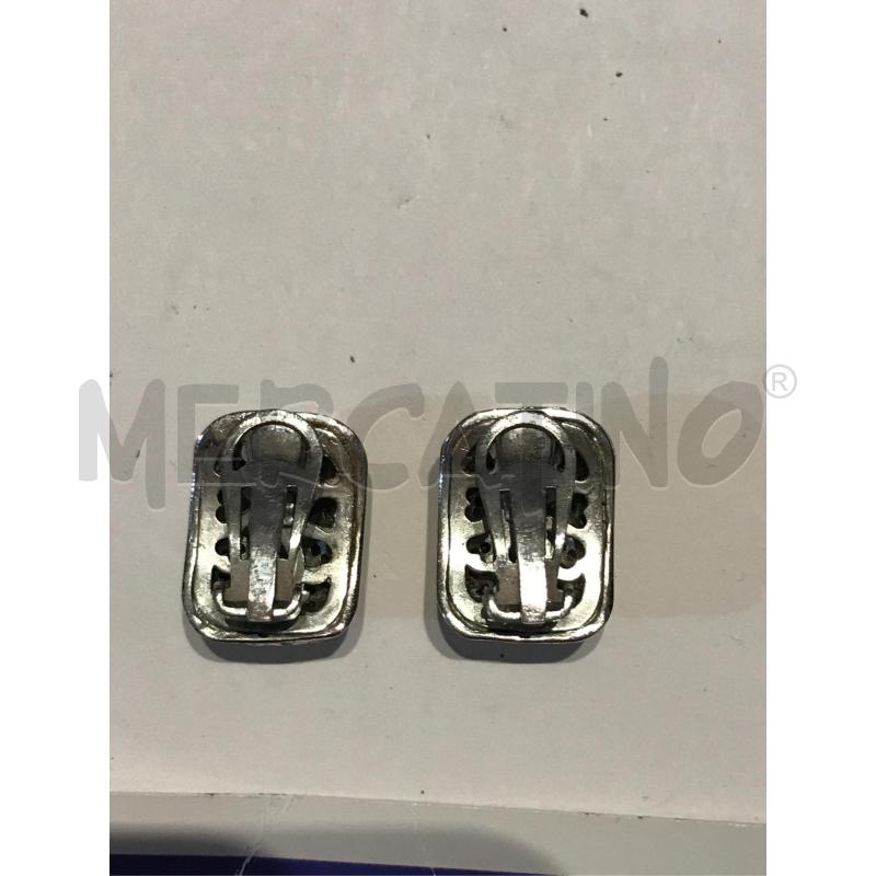 ORECCHINI CLIPS ARG.925 RETTANGOLO CUORE CIRCA 1X2 CM  | Mercatino dell'Usato Faenza 4