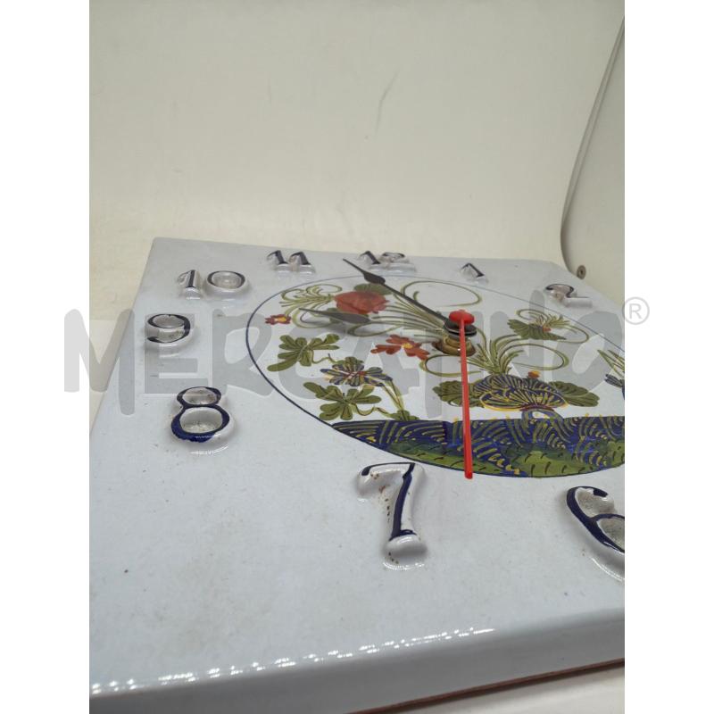 OROLOGIO CERAMICA GAROFANO  | Mercatino dell'Usato Faenza 2