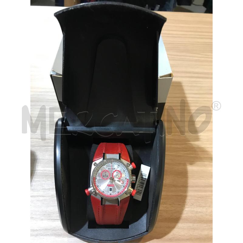 OROLOGIO SECTOR SEMINUOVO CHRONO SILVER RED STRAP | Mercatino dell'Usato Faenza 1