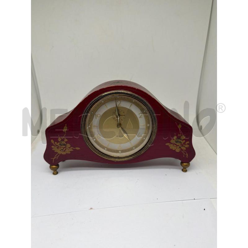 OROLOGIO VESGLIA DA TAVOLO SCOCCA LEGNO DIPINTO | Mercatino dell'Usato Faenza 1