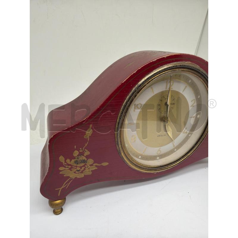 OROLOGIO VESGLIA DA TAVOLO SCOCCA LEGNO DIPINTO | Mercatino dell'Usato Faenza 2