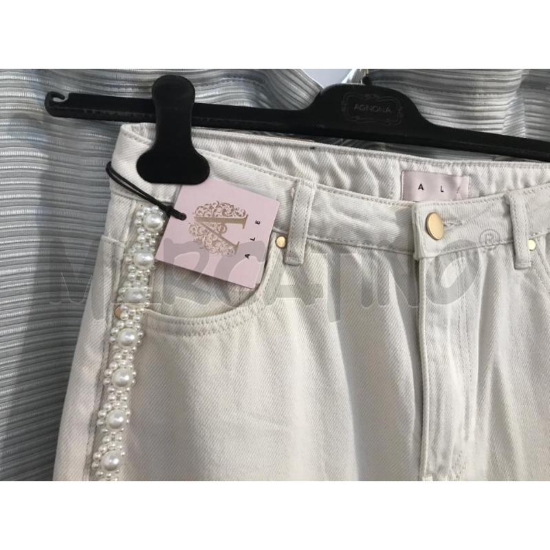PANTALONE DONNA ALE COTONE BORDI PERLE  | Mercatino dell'Usato Faenza 2