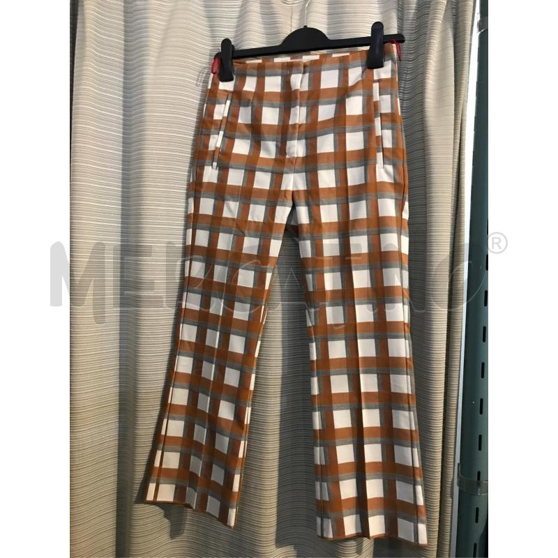 PANTALONE DONNA JUCCA QUADRI BIANCO BEIGE GRIGIO TG 38 | Mercatino dell'Usato Faenza 1