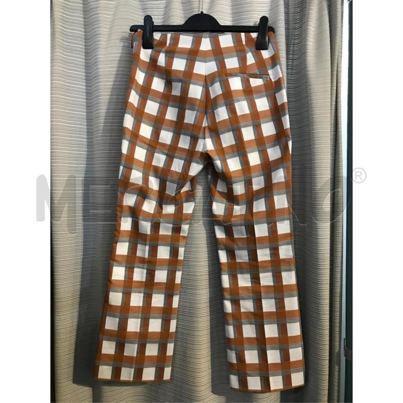 PANTALONE DONNA JUCCA QUADRI BIANCO BEIGE GRIGIO TG 38 | Mercatino dell'Usato Faenza 2