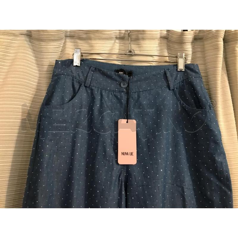 PANTALONE DONNA NUNALIE AZZURRO STRASS | Mercatino dell'Usato Faenza 2