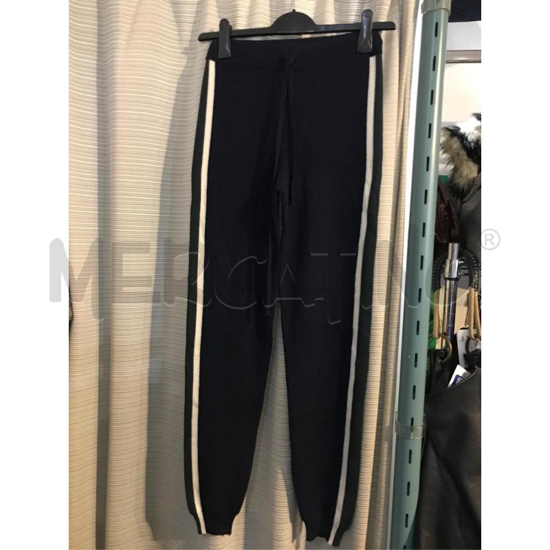 PANTALONE DONNA PAROSH IN MAGLIA BLU RIGA BIANCO VERDE | Mercatino dell'Usato Faenza 1