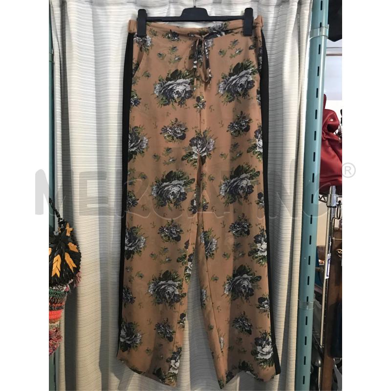 PANTALONE DONNA TWINSET MARRONE FIORI GRIGIO NERO  | Mercatino dell'Usato Faenza 1