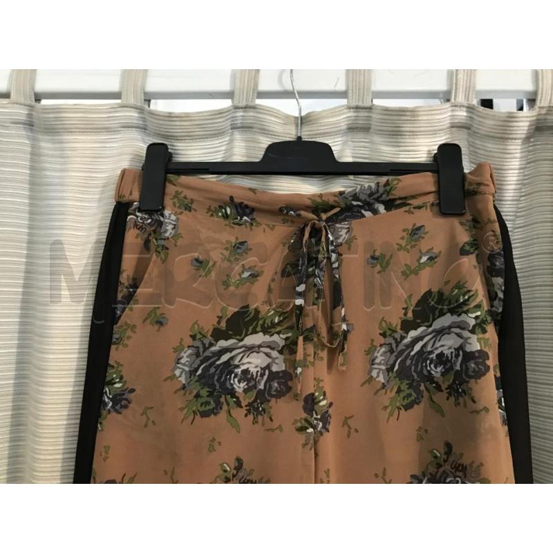 PANTALONE DONNA TWINSET MARRONE FIORI GRIGIO NERO  | Mercatino dell'Usato Faenza 2
