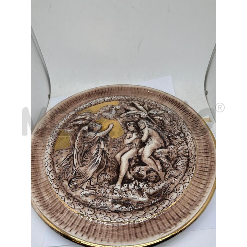 PIATTO ARREDO CAPODIMONTE DECORO ORO | Mercatino dell'Usato Faenza 3