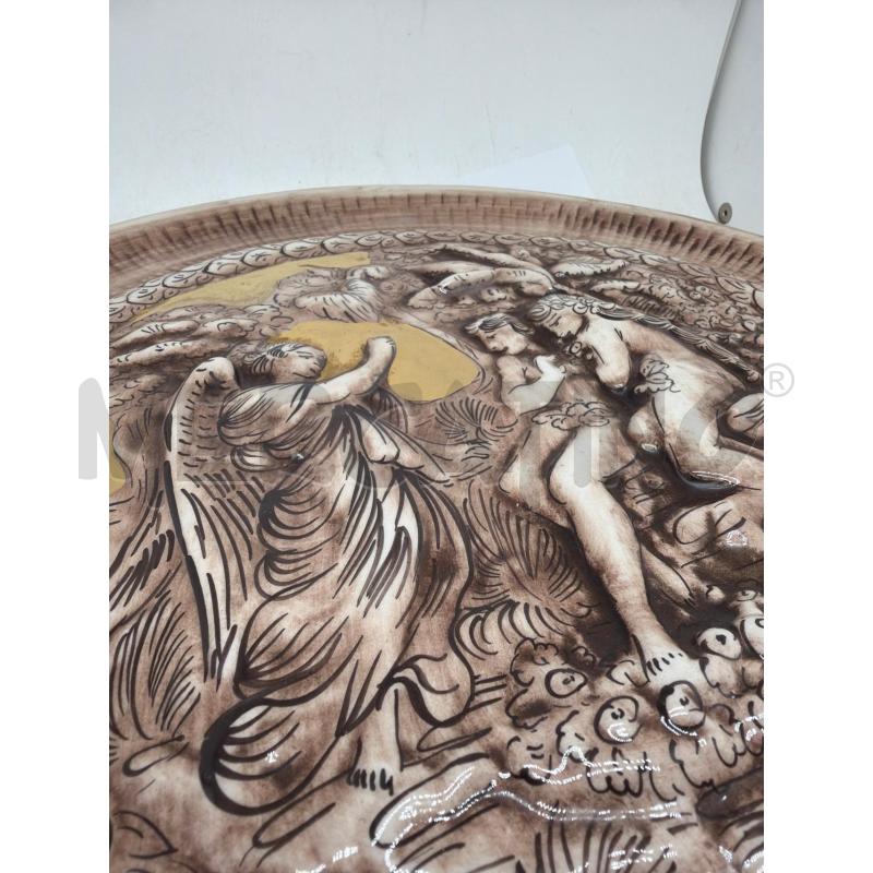 PIATTO ARREDO CAPODIMONTE DECORO ORO | Mercatino dell'Usato Faenza 4