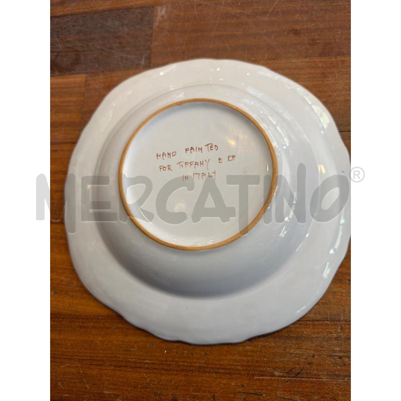 PIATTO CERAMICA FAENZA PER TIFFANY & CO  | Mercatino dell'Usato Faenza 3