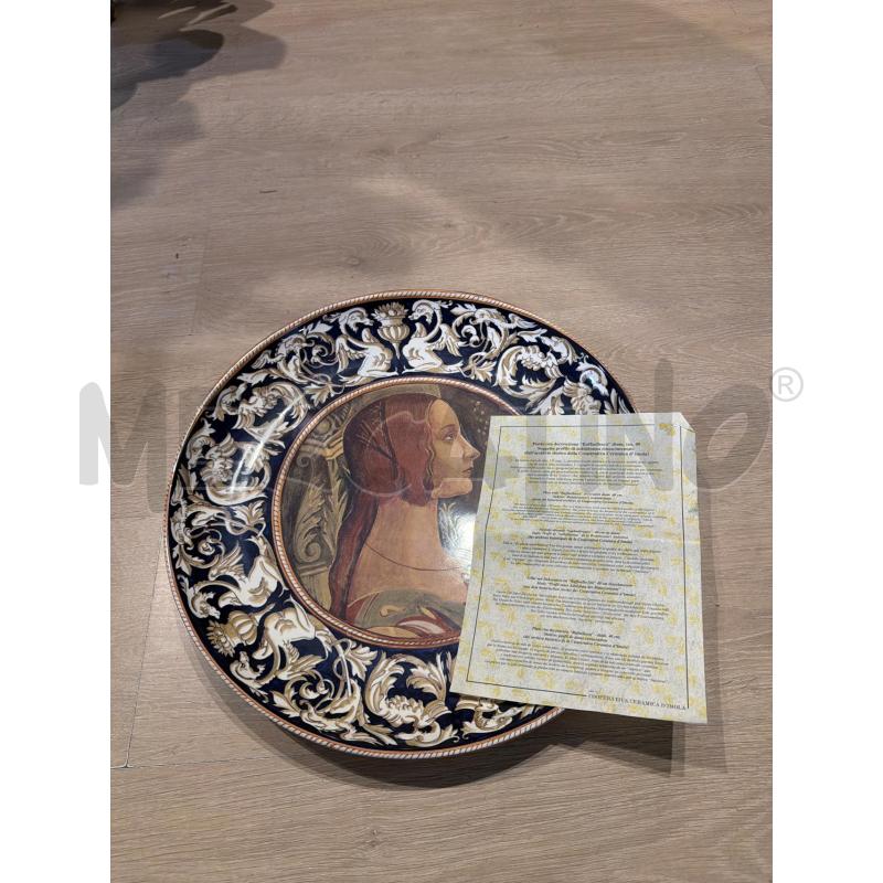 PIATTO DECALCOMANIA CERAMICA IMOLA COLLEZIONE CM40 RAFFAELESCA DAMA | Mercatino dell'Usato Faenza 1