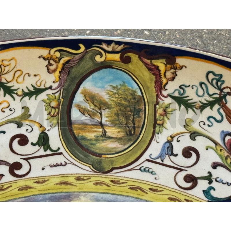 PIATTO FERRUCCIO SAVINI CERAMICA FAENZA CACF DECORO RAFFAELESCO PAESAGGIO DIAMETRO 56CM | Mercatino dell'Usato Faenza 3