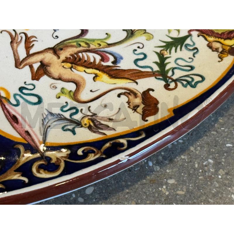 PIATTO FERRUCCIO SAVINI CERAMICA FAENZA CACF DECORO RAFFAELESCO PAESAGGIO DIAMETRO 56CM | Mercatino dell'Usato Faenza 4