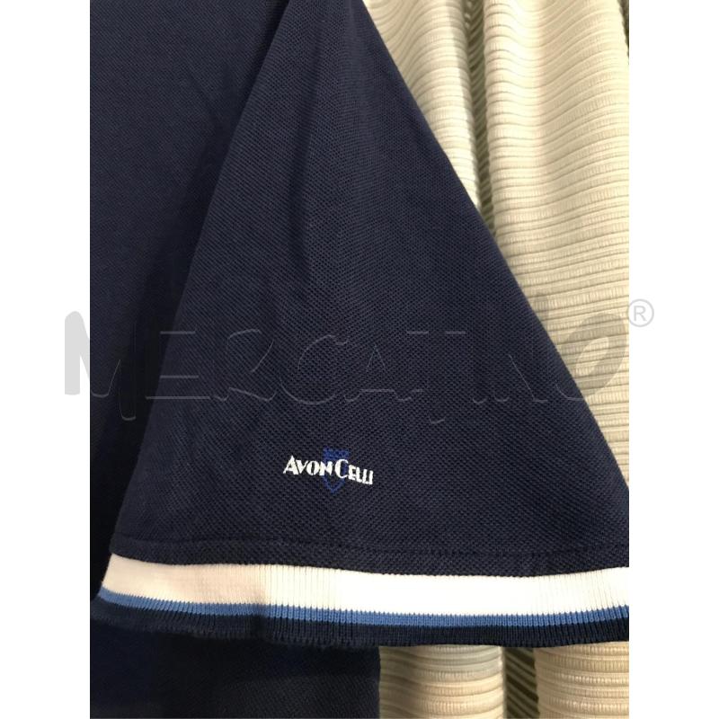 POLO UOMO AVONCELLI BLU COLLO BIANCO | Mercatino dell'Usato Faenza 2