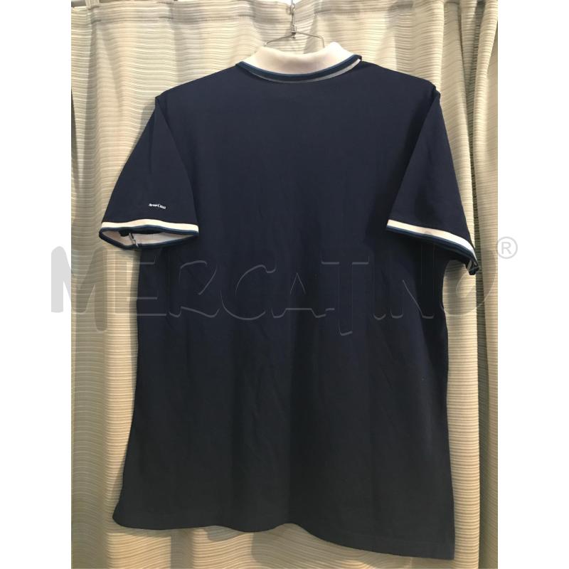 POLO UOMO AVONCELLI BLU COLLO BIANCO | Mercatino dell'Usato Faenza 3