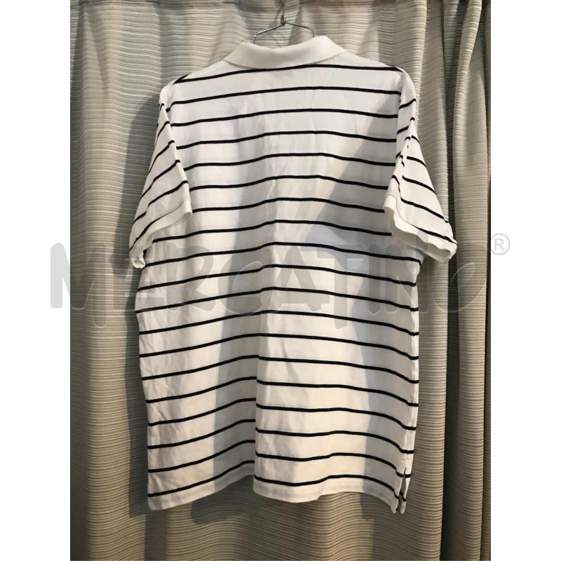 POLO UOMO RALPH LAUREN BIANCA RIGA BLU  | Mercatino dell'Usato Faenza 4